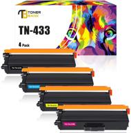 🖨️ 4-pack toner bank tn433 tn-433 tn433bk tn431 replacement for brother mfc-l8900cdw hl-l8360cdw mfcl8900cdw hll8360cdw hl-l8260cdw mfc-l8610cdw hll8360cdwt printer logo