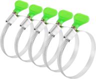 ipower glclamhose4: 4 inch green key 🔧 adjustable stainless steel vent hose clamps – 5 pack логотип