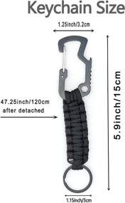 img 3 attached to Easere Paracord Keychain Carabiner Flashlight