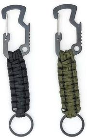 img 4 attached to Easere Paracord Keychain Carabiner Flashlight