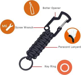 img 2 attached to Easere Paracord Keychain Carabiner Flashlight