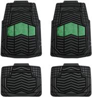 august auto all weather two tone set of 4pcs universal fit car floor mats logo