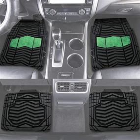 img 2 attached to August Auto All Weather Two Tone Set Of 4Pcs Universal Fit Car Floor Mats