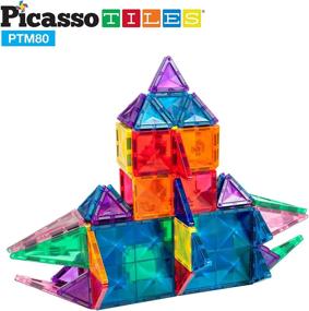img 2 attached to PicassoTiles Magnetic Construction Educational Development Building Toys in Stacking Blocks