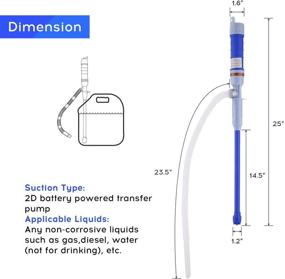 img 3 attached to 🔋 Noeler Battery Powered Fuel and Liquid Transfer Pump: Efficient Multi-Purpose Hand Fuel Siphon Pump for Gas, Oil, Gasoline, and Water