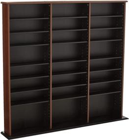 img 4 attached to 🎯 Stylish and Spacious Prepac Triple Width Wall Storage Cabinet in Cherry and Black