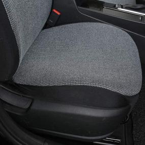 img 3 attached to 🐼 Black and Grey High Back Front Seat Cover for Chevy Silverado, Dodge Ram, Ford F-Series Trucks - Giant Panda Design