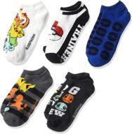 🧦 pokemon 5-pack no show socks for boys логотип