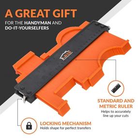 img 1 attached to Highly Precise 10-inch Shape Duplicator Tool with Adjustable Lock, Ideal for Copying Irregular Shapes - Must-Have for DIY Woodworking Handymen