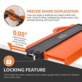 img 2 attached to Highly Precise 10-inch Shape Duplicator Tool with Adjustable Lock, Ideal for Copying Irregular Shapes - Must-Have for DIY Woodworking Handymen