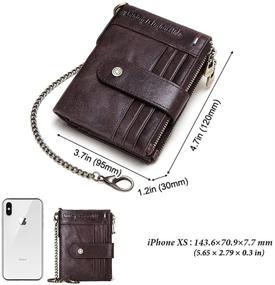 img 2 attached to Genuine Leather Blocking Vintage Capacity Men's Accessories