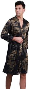 img 2 attached to 👘 COSOSA Printed Kimono Bathrobe: Stylish Men's Sleepwear for Relaxation & Comfort