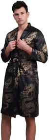 img 1 attached to 👘 COSOSA Printed Kimono Bathrobe: Stylish Men's Sleepwear for Relaxation & Comfort