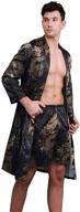 👘 cososa printed kimono bathrobe: stylish men's sleepwear for relaxation & comfort logo