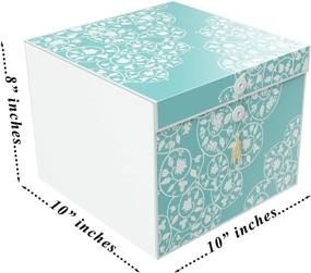 img 1 attached to 🎁 Endless Art US EZ Gift Box Rita Cassandra 10x10x8" - Valentine's Day Convenience with Tissue Paper, Note Card and Envelope