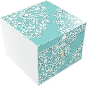 img 4 attached to 🎁 Endless Art US EZ Gift Box Rita Cassandra 10x10x8" - Valentine's Day Convenience with Tissue Paper, Note Card and Envelope