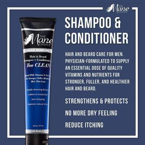 img 2 attached to 💪 The Mane Choice Head Honcho Hair & Beard Shampoo and Conditioner - Powerful Vitamins and Nutrients for Strengthening, Enriching, and Revitalizing Hair and Beard (6 oz / 177 ml)