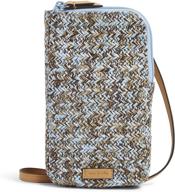 vera bradley straw cellphone brown women's handbags & wallets logo