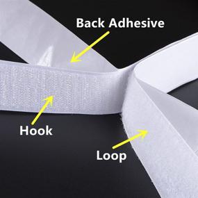 img 2 attached to 🔗 82ft/25m White Self Adhesive Hook and Loop Tape: Sticky Back Fastening for Stationery & Household Use