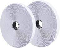 🔗 82ft/25m white self adhesive hook and loop tape: sticky back fastening for stationery & household use logo