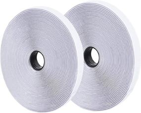 img 4 attached to 🔗 82ft/25m White Self Adhesive Hook and Loop Tape: Sticky Back Fastening for Stationery & Household Use