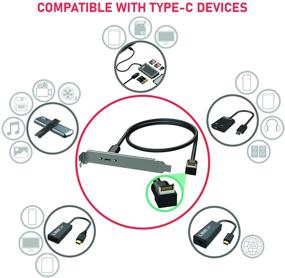 img 2 attached to 🔌 LINKUP USB-C Type Panel Cable Mount Adapter - 20Gbps USB3.2 Gen2 2x2 | Right Angle, 40cm | 20-Pin A-Key Male to USB-C Female Connector