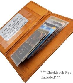 img 1 attached to 💪 Ultimate Durability: Premium Quality Checkbook Wallet for Men's Accessories in Wallets, Card Cases & Money Organizers