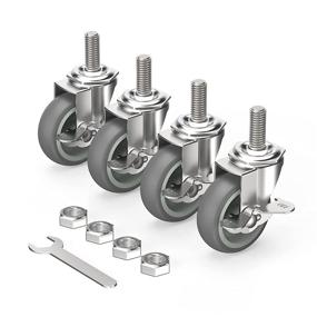 img 4 attached to 🔒 Durable Locking Casters: Diameter Threaded Castors for Efficient Material Handling