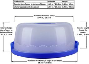 img 1 attached to 🍰 HelloCupcake Portable Cake and Cupcake Carrier - Translucent Dome, Blue - Ideal for Transporting Cakes, Cupcakes, Pies, and Desserts