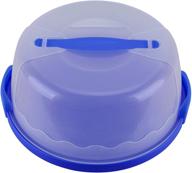 🍰 hellocupcake portable cake and cupcake carrier - translucent dome, blue - ideal for transporting cakes, cupcakes, pies, and desserts логотип