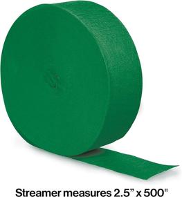 img 2 attached to Vibrant Emerald Green Crepe Paper Streamer Roll - 500ft by Creative Converting!