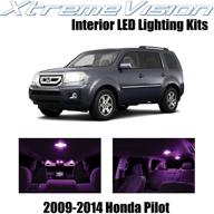 xtremevision внутренний светодиодный светильник для honda pilot 2009-2014 (16 штук) набор розовых светодиодных ламп для салона средство для установки. логотип