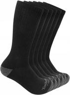 🧦 premium timberland pro men's 6-pack performance crew length socks for ultimate comfort and durability logo