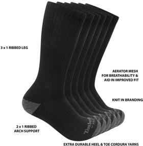 img 1 attached to 🧦 Premium Timberland PRO Men's 6-Pack Performance Crew Length Socks for Ultimate Comfort and Durability