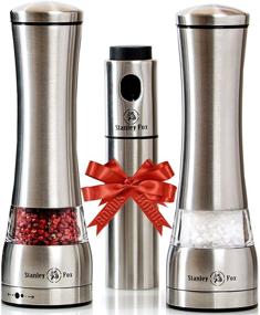 img 3 attached to Premium Salt Pepper Grinder Set Kitchen & Dining