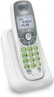 📞 vtech cs6114 dect 6.0 caller id/call waiting cordless phone, white/grey - includes 1 handset - compact size: 3.50 x 3.50 x 7.00 inches logo