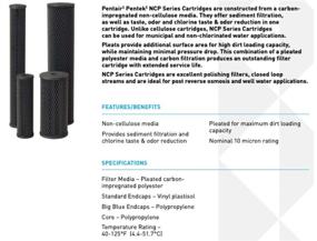 img 2 attached to Pentek NCP BB 🔳 Carbon Impregnated Polyester Cartridge Filter