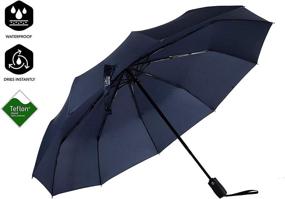 img 1 attached to LeRain Windproof Travel Umbrella Coating Umbrellas