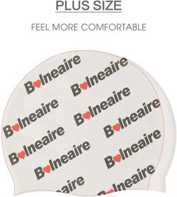 img 2 attached to Premium BALNEAIRE Silicone Swim Cap: Stylish 👒 & Waterproof Long Hair Swimming Caps for Women