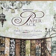 📚 s&b 27 sheets scrapbook vintage paper book pad 12" x 12" | classic origami wrapping card making alphabet/photo frame album | handmade decorative die cuts background logo