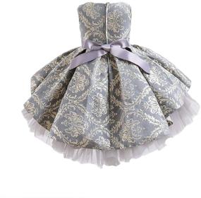 img 3 attached to 👗 VEOAY High Quality Party Dresses for Girls, Ages 1-8 Years - Princess Ball Gowns Dress with High Low Design