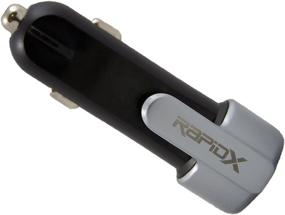 img 3 attached to 🔌 RapidX RXXSCASIL Xscape Dual USB Car Charger: Stay Charged and Safe On the Go with Safety Hammer and Seatbelt Cutter (Black/Silver)