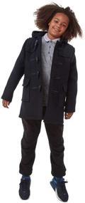 img 1 attached to Kids Classic Duffle Toggle Burgundy Boys' Clothing and Jackets & Coats