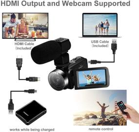 img 2 attached to 🎥 Ultra HD 2.7K Video Camera Camcorder, 30MP Vlogging Camera with 30FPS, 16X Digital Zoom, 3.0 Inch Rotatable Screen, WiFi Connectivity, Microphone, IR Night Vision, and Time-Lapse Recording