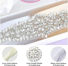 img 1 attached to 💎 Pardecor Rhinestone Applique Bridal Sash Belt: Sparkle and Glamor for Wedding Dresses