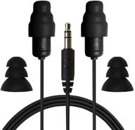 🎧 guardian noise reduction earbuds - plugfones hybrid earplug earphones (black) logo
