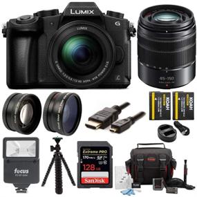 img 4 attached to Panasonic LUMIX G85 4K Mirrorless Camera Bundle with G Vario 12-60mm and 45-150mm Lens, 128GB SD Card, Camera Bag, Battery and Dual Charger, 58mm Lens Set, Digital Flash, Tripod, Cable - 9 Item Package