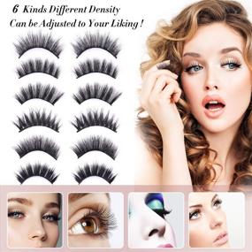 img 3 attached to 👁️ 30 Pairs of High-Density 3D 6D False Eyelashes Kit - Handmade Dramatic and Soft Eyelashes for Women and Girls, Providing Natural-Looking Enhancement