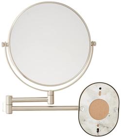 img 1 attached to 💄 Jerdon JP7507NB Nickel Beaded Wall Mount Makeup Mirror - 8-Inch Size, Enhanced 7x Magnification