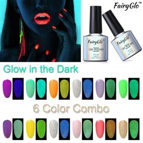 img 1 attached to 💅 Glow in the Dark Nail Polish Set - UV LED, Dramatic Nail Art Soak Off Varnish - Carnival Party, 6pcs x 10ml - FairyGlo 011